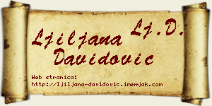 Ljiljana Davidović vizit kartica